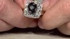 Anillo en plata con Obsidiana Copo de Nieve