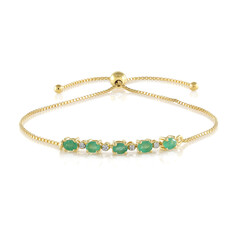Zambian Emerald Silver Bracelet