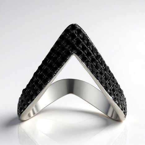 Anello in argento con Spinello Nero