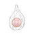 Colgante en plata con Perla Ming rosa (MONOSONO COLLECTION)