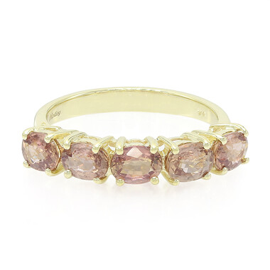 Bague en or et Saphir Padparadscha non chauffé