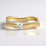 Anello in oro con Diamante IF (G) (de Melo Gold)