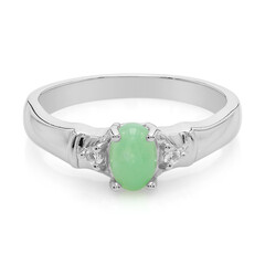 Bague en argent et Chrysoprase impériale
