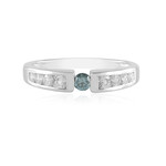 Himmelblauer I2 Brillant-Silberring (de Melo)