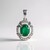 Ciondolo in argento con Onice Verde