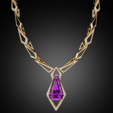 Patroke-Kunzit-Goldcollier (de Melo)
