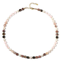 Collier en argent et Quartz rose (Riya)
