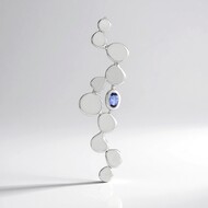 Zilveren hanger met een Blauwe Ceylon saffier