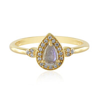 Anello in argento con Labradorite rosa Maniry
