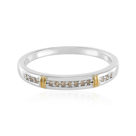 Anillo en plata con Diamante chocolate I2