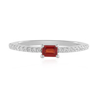 Zilveren ring met een Tanzania robijn