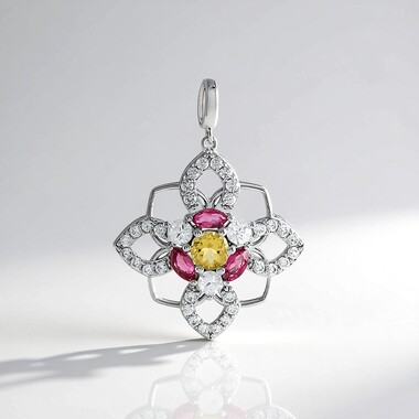 Colgante en plata con Berilo amarillo
