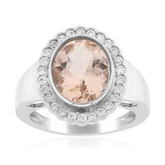Zilveren ring met een Braziliaanse Morganiet