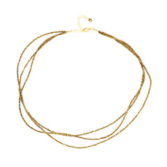 Goldener Hämatit-Silberhalskette