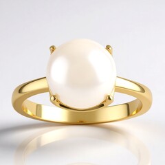 Anello in argento con Perla d'Acqua Dolce Bianca