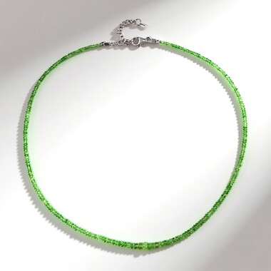 Collana in argento con Tsavorite del Kenya