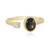 Zilveren ring met een zwarte ster saffier (de Melo Essence)