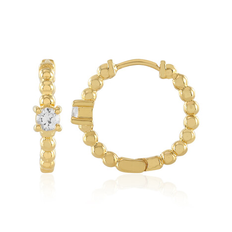 Weißer Saphir-Silberohrringe (Adela Silber)