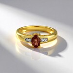 Anello in argento con Zircone Rosa