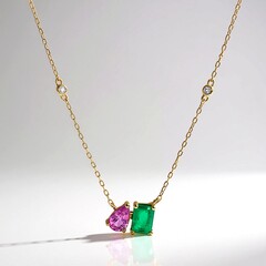 Collana in oro con Smeraldo Zambia AAA (CIRARI)