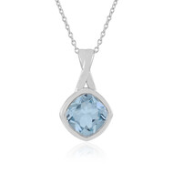 Collier en argent et Topaze bleu ciel