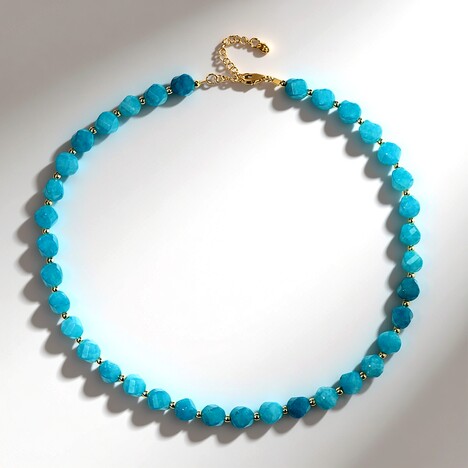 Collana in argento con Quarzo Blu Caraibico