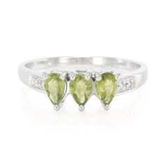 Bague en argent et Tourmaline cuprifère