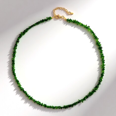 Collana in argento con Diopside Russo