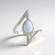 Anello in argento con Opale Australiano