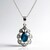 Collana in argento con Topazio Blu Londra