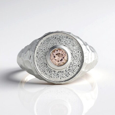 Anello in argento con Morganite