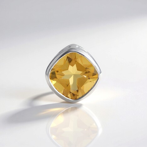 Ciondolo in argento con Quarzo Champagne (MONOSONO COLLECTION)