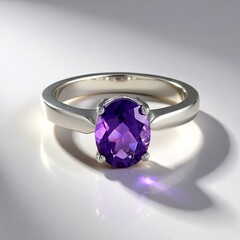 Anello in argento con Ametista Siberiana