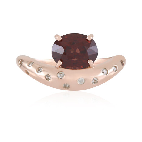Anillo en plata con Zircón rosado (Adela Silber)