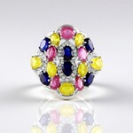 Anello in argento con Zaffiro Rosa del Madagascar (de Melo Essence)