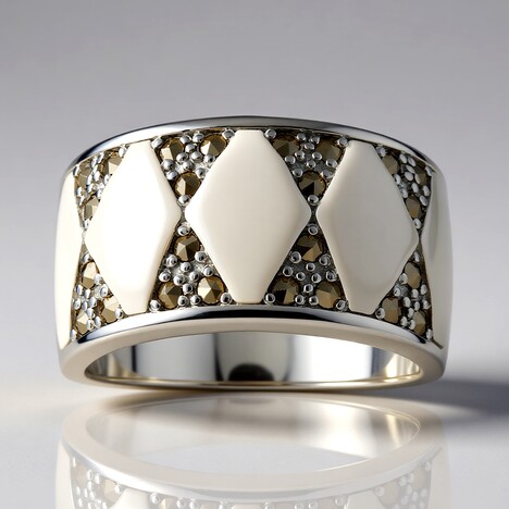 Anello in argento con Marcassite (Annette classic)