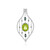 Ciondolo in argento con Peridoto Arizona