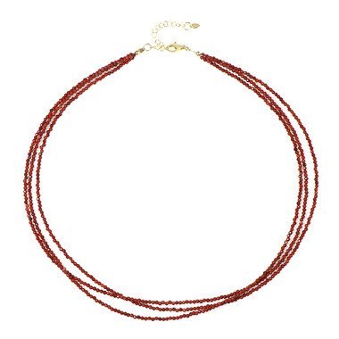 Roter Jaspis-Silberhalskette