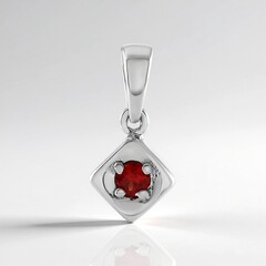 Ciondolo in argento con Rubino Tanzania (Adela Silber)
