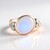 Anello in argento con Pietra di Luna Blu (KM by Juwelo)
