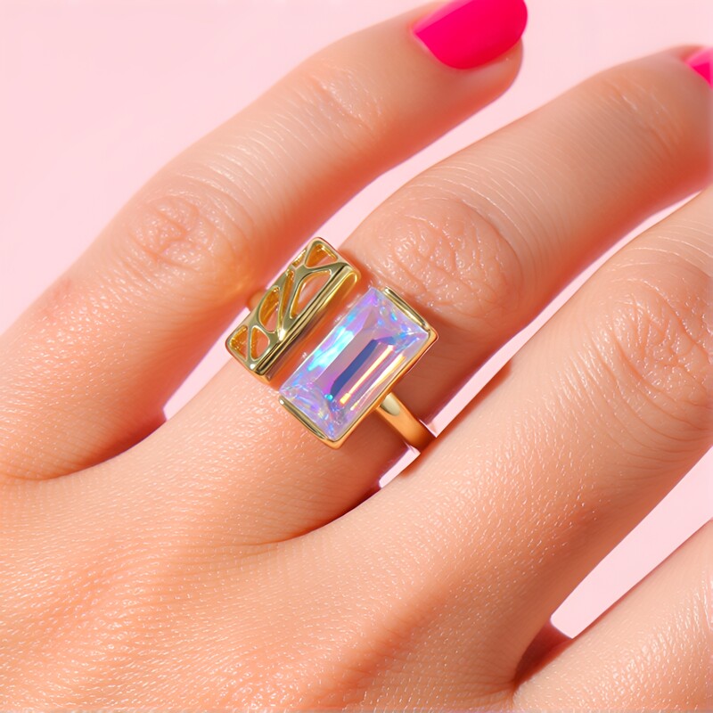 Bague en or et Opale Welo AAA (Ornaments by de Melo)