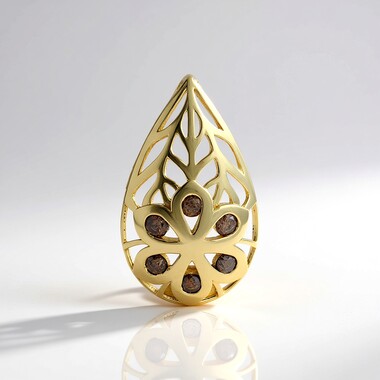 9K I2 Champagne Diamond Gold Pendant (Ornaments by de Melo)