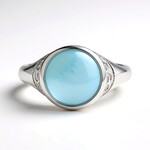 Anello in argento con Larimar