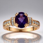 Anello in argento con Ametista del Marocco