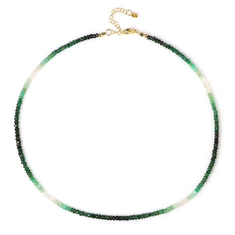 Brasilianischer Smaragd-Silberhalskette