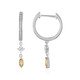 Boucles d'oreilles en argent et Zircon jaune