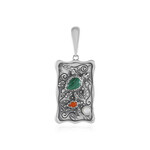 Malachite Silver Pendant (Desert Chic)
