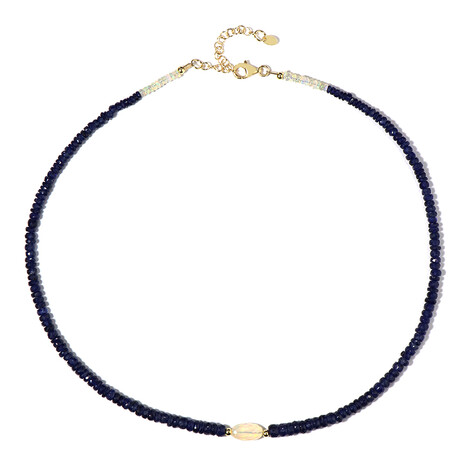 Edelstein-Silberhalskette