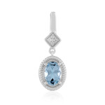 Brazilian Aquamarine Silver Pendant