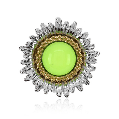 Grüner Kolumbianischer Bernstein-Silberanhänger (dagen)